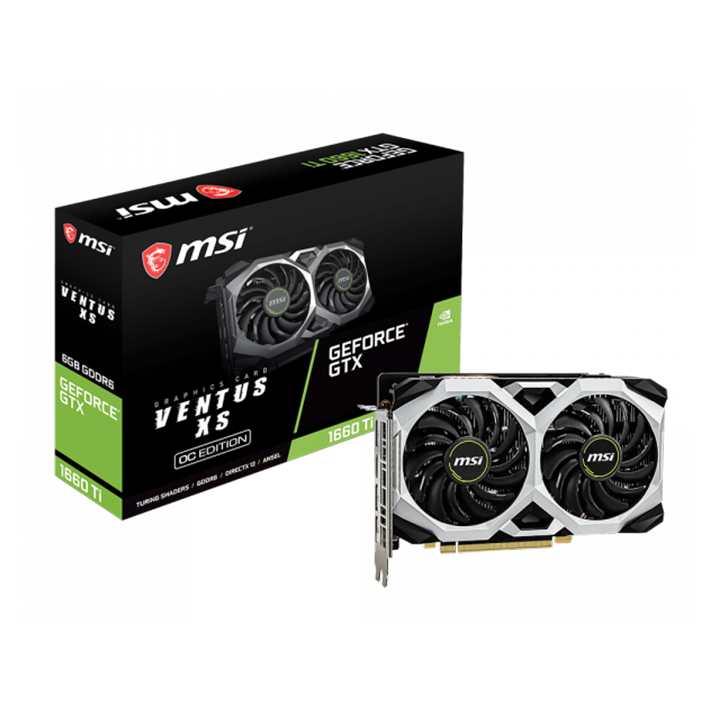 Card màn hình MSI GTX 1660 Ti Ventus XS 6G OC