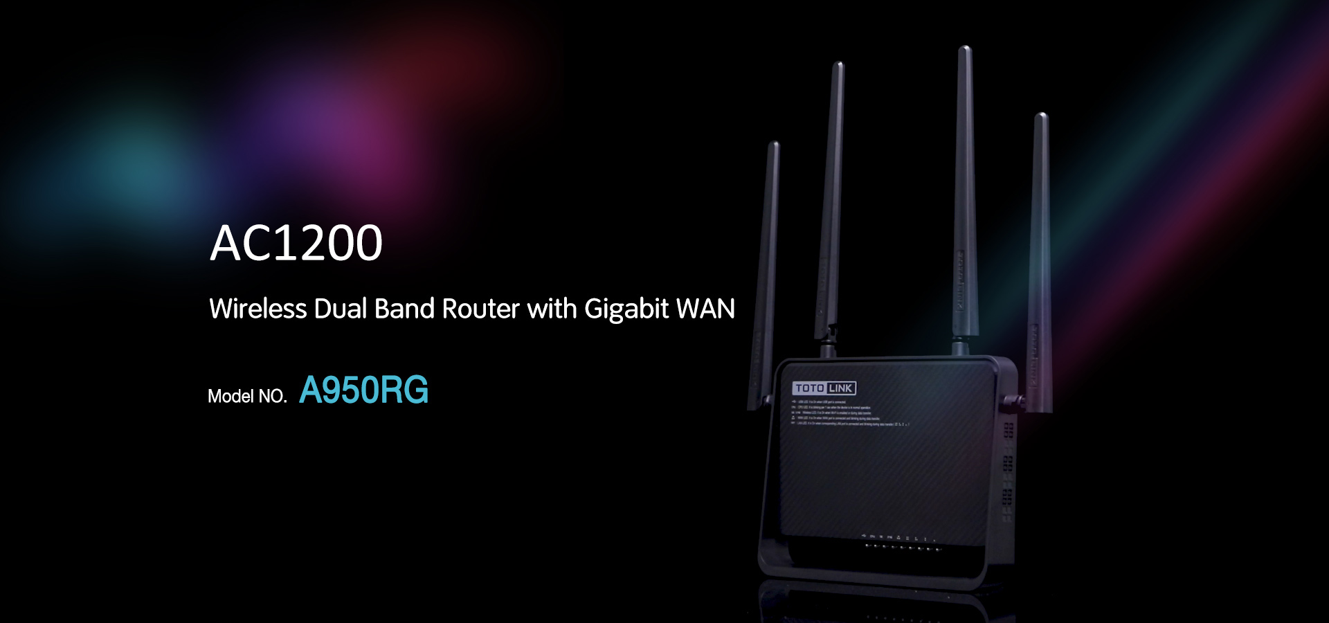 Router Wi-Fi băng tần kép AC1200 TOTOLINK A950RG