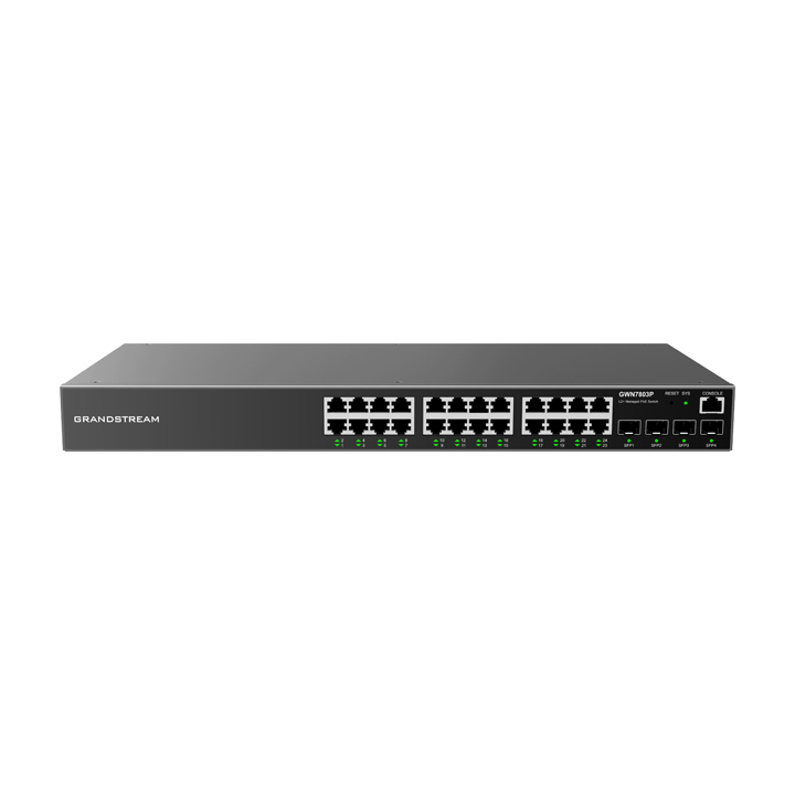 Switch 24 cổng Gigabit Layer 2+ PoE Grandstream GWN7803P