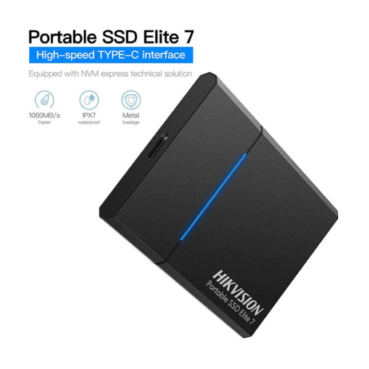 Ổ cứng di động SSD 500G Hikvision HS-ESSD-Elite7 T/Black/500GB