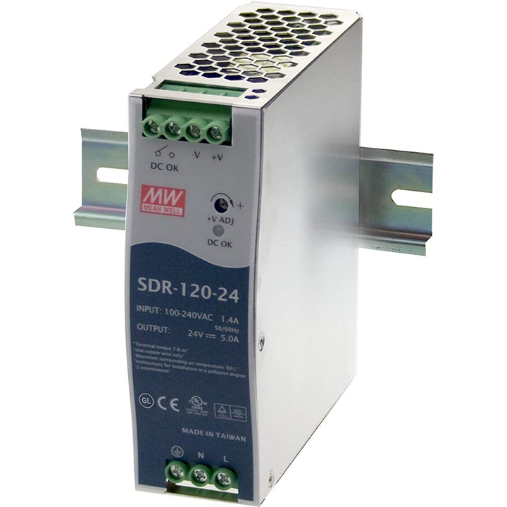 Bộ nguồn AC-DC DIN rail 48VDC 2.5A VOLKTEK SDR-120-48