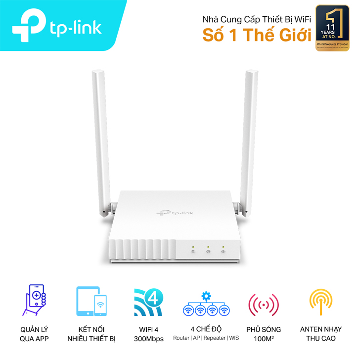 Router Wi-Fi Chuẩn N Tốc Độ 300 Mbps TP-Link TL-WR844N