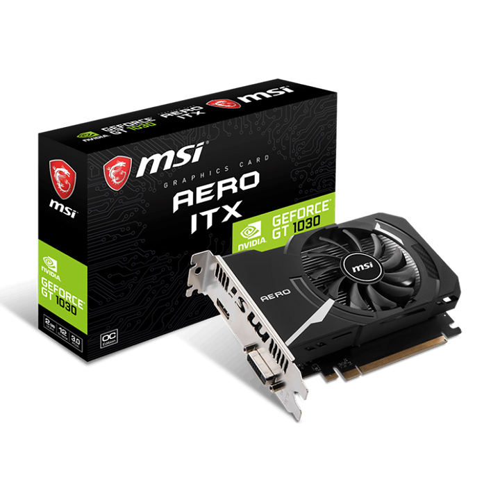 Card màn hình MSI GeForce GT 1030 AERO ITX 2GD4 OC