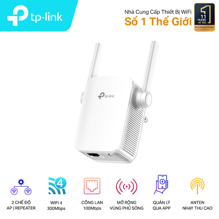 Bộ mở rộng sóng Wi-Fi TP-Link chuẩn N 300Mbps TL-WA855RE