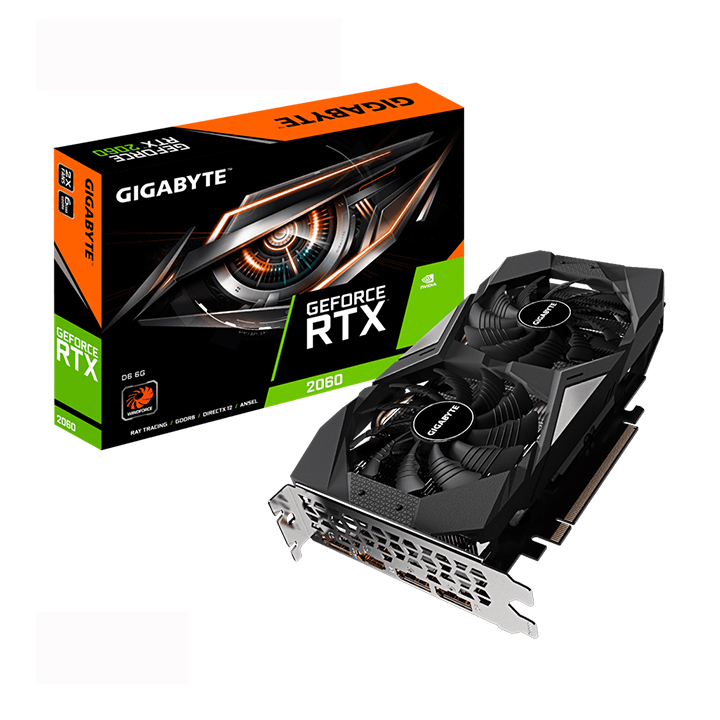 Card màn hình Gigabyte GeForce RTX™ 2060 D6 6G GV-N2060-6GD