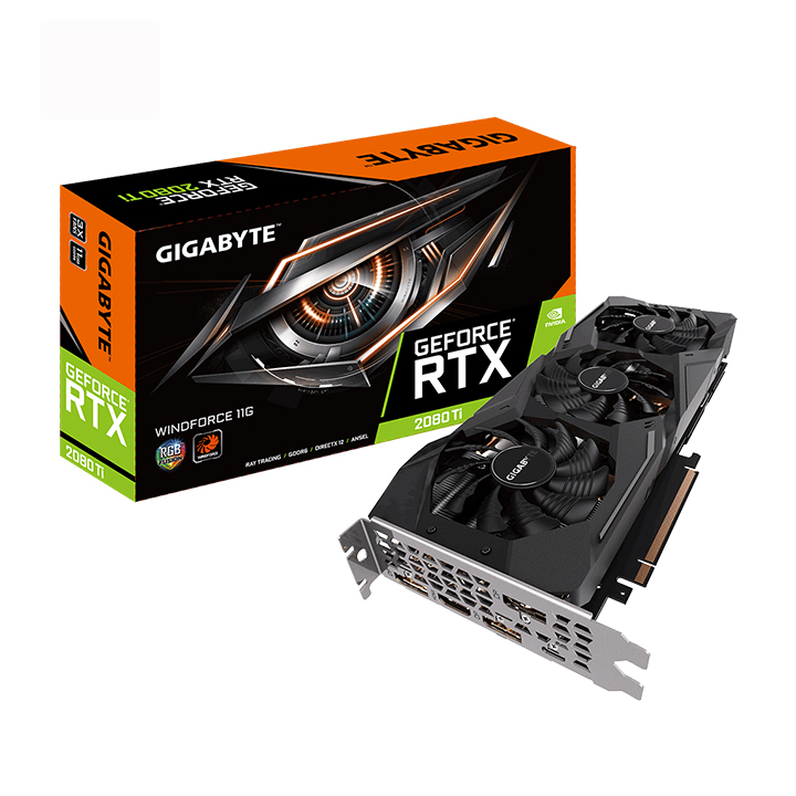 Card màn hình Gigabyte GeForce RTX 2080Ti 11GB GDDR6 WindForce (GV-N208TWF3-11GC)