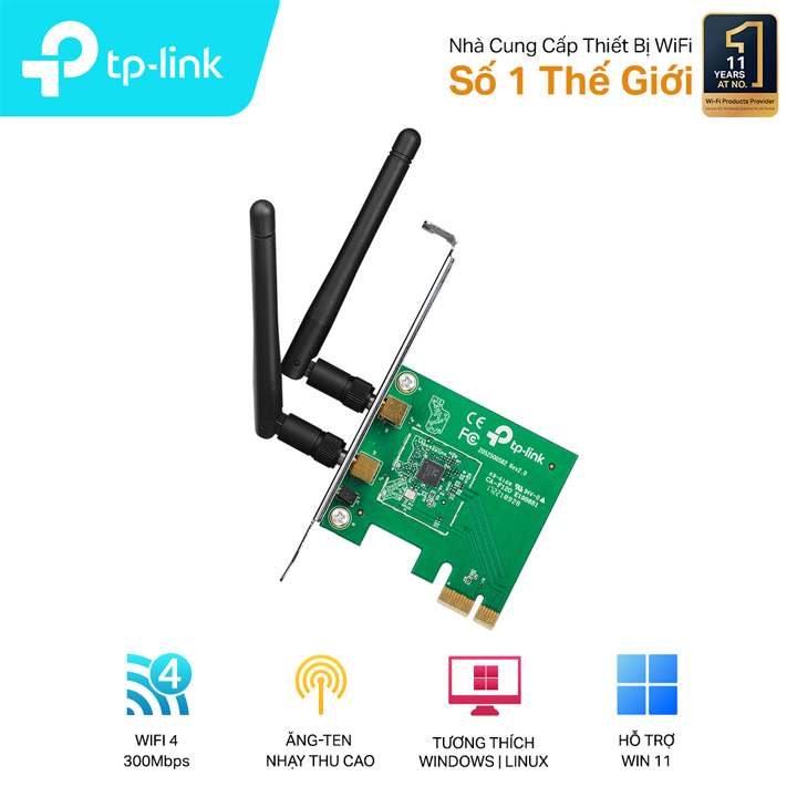 Card mạng Wireless PCI Express 300Mbps TP-Link TL-WN881ND