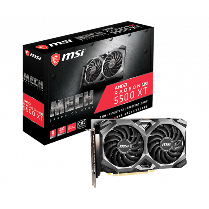 Card màn hình MSI Radeon RX 5500 XT MECH 8G OC