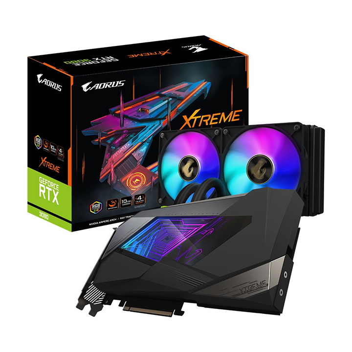 Card màn hình Gigabyte AORUS GeForce RTX™ 3080 XTREME WATERFORCE 10G GV-N3080AORUSX W-10GD