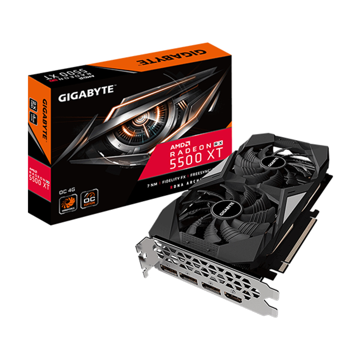 Card màn hình Gigabyte Radeon RX 5500 XT OC 4G (GV-R55XTOC-4GD)