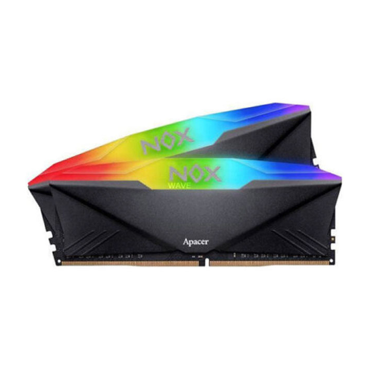 KIT Ram Apacer NOX RGB Black 16GB (2x8GB) DDR4 3200Mhz AH4U16G32C28YNBAA-2