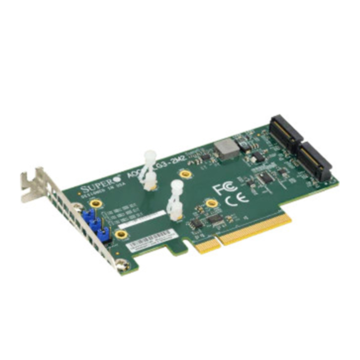 Card lắp SSD M2 x 4 cổng cho Máy chủ Supermicro AOC-SLG3-2M2-O