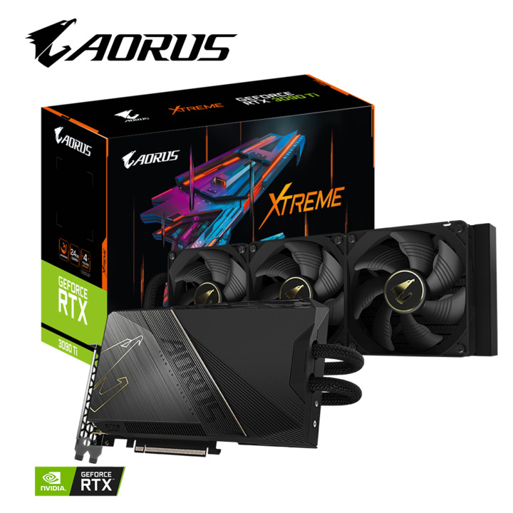 Card màn hình Gigabyte AORUS GeForce RTX™ 3090 Ti XTREME WATERFORCE 24G GV-N309TAORUSX W-24GD