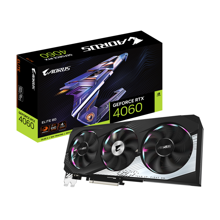 Card màn hình Gigabyte AORUS GeForce RTX 4060 ELITE 8G