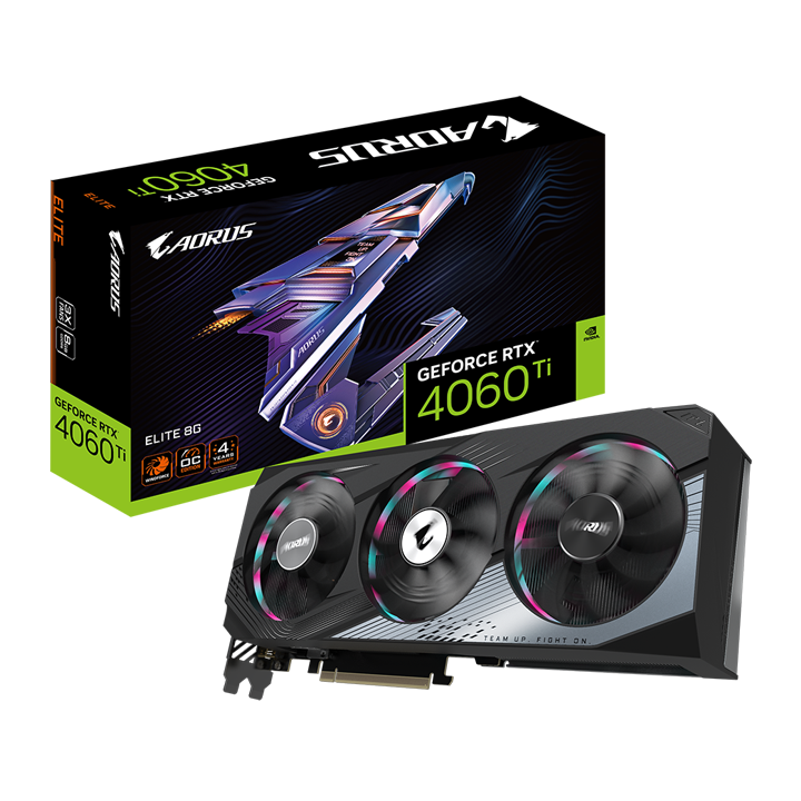 Card màn hình Gigabyte AORUS GeForce RTX 4060 Ti ELITE 8G