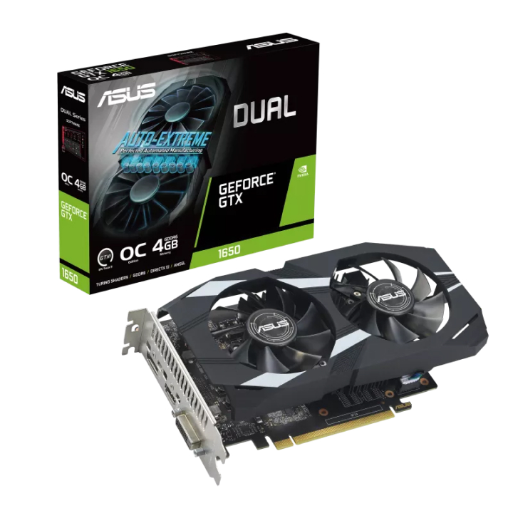 Card màn hình ASUS Dual GeForce® GTX 1650 OC Edition 4GB GDDR6 EVO (DUAL-GTX1650-O4GD6-P-EVO)