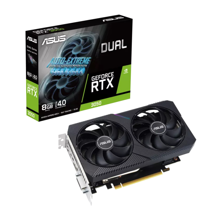 Card màn hình ASUS Dual GeForce RTX™ 3050 V2 8GB GDDR6 (DUAL-RTX3050-8G-V2)