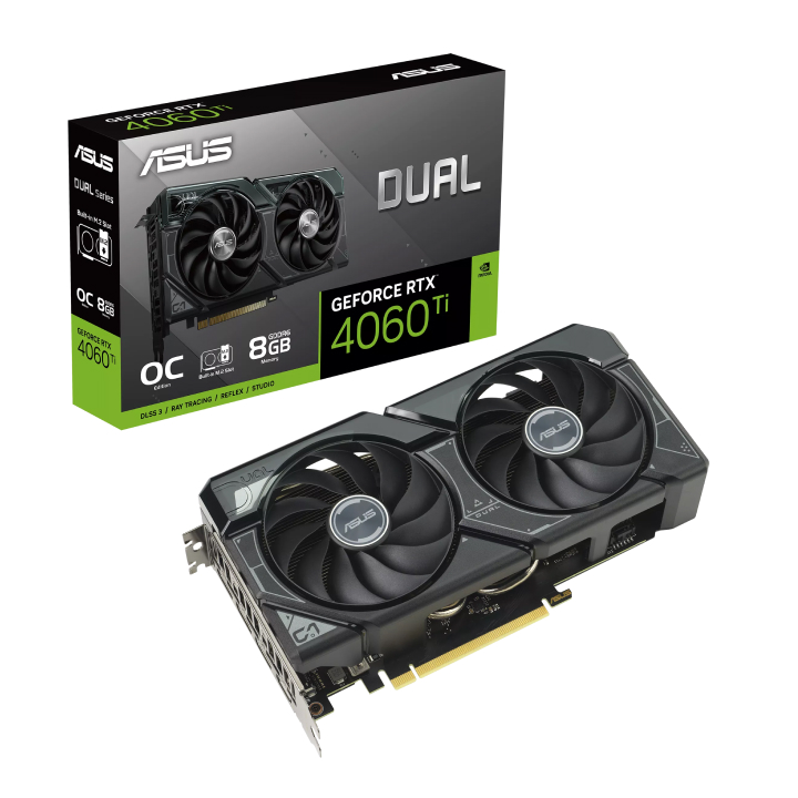 Card màn hình ASUS Dual GeForce RTX™ 4060 Ti SSD OC Edition 8GB GDDR6 (DUAL-RTX4060TI-O8G-SSD)