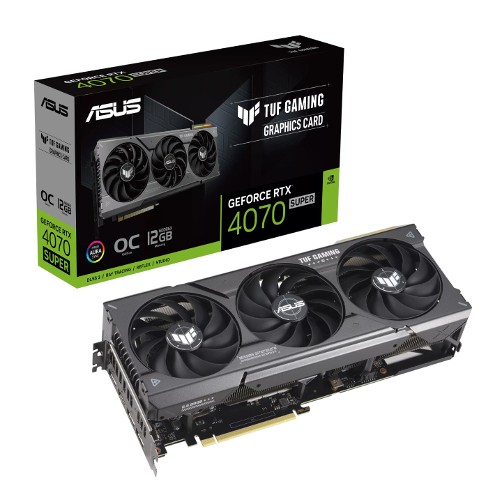 Card màn hình ASUS TUF Gaming GeForce RTX™ 4070 SUPER OC Edition 12GB GDDR6X (TUF-RTX4070S-O12G-GAMING)