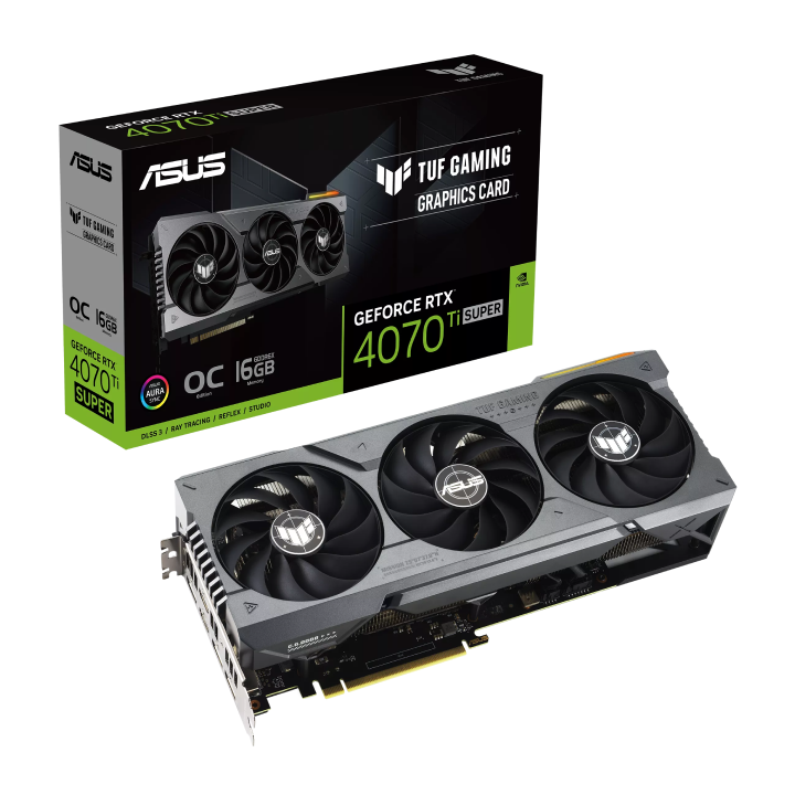 Card màn hình ASUS TUF Gaming GeForce RTX™ 4070 Ti SUPER 16GB GDDR6X OC Edition (TUF-RTX4070TIS-O16G-GAMING)