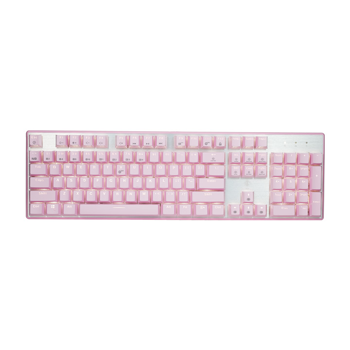 Bàn phím cơ Mechanical Keyboard BJX KM9 Pink Full Size Brown Switch (Pink Version)