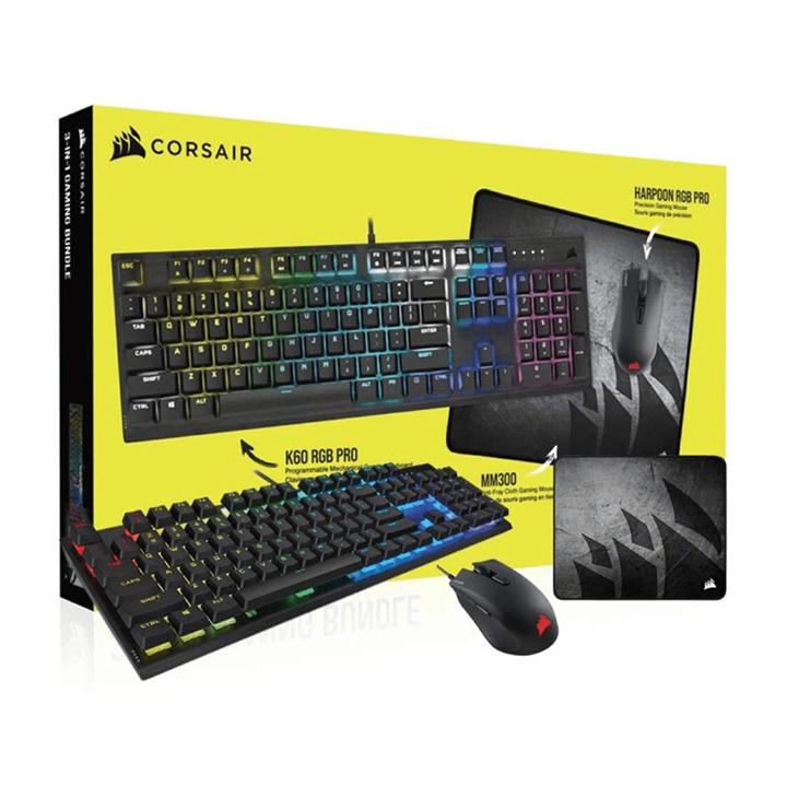 Bộ combo phím chuột bàn di CORSAIR K60PRO_HRPNPRO_MM300 CH-910D519-NA