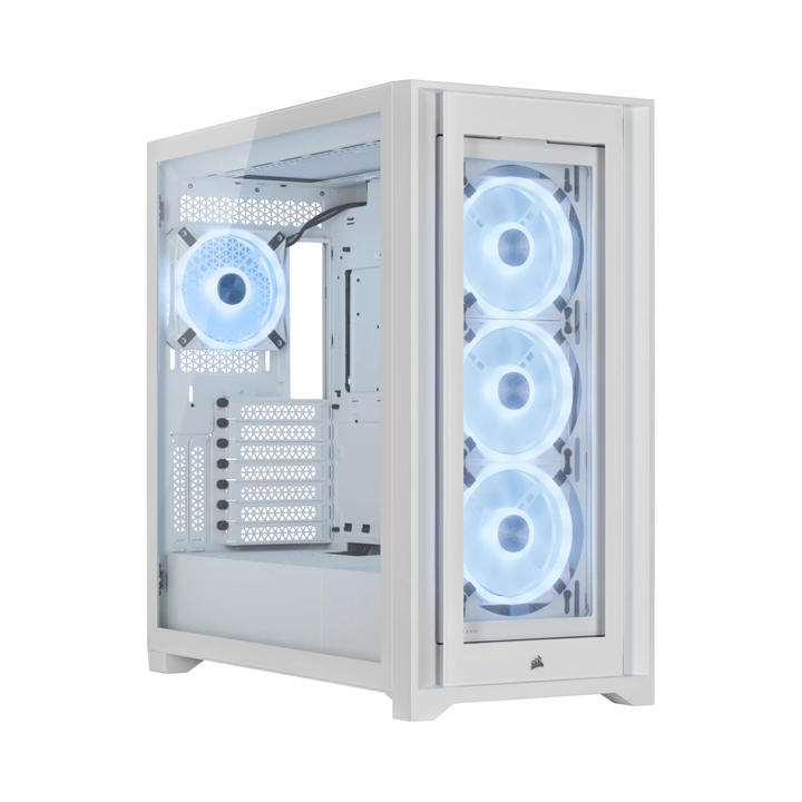 Vỏ case Corsair iCUE 5000X RGB QL Edition Mid-Tower ATX Case True White CC-9011233-WW