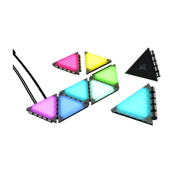 Bộ đèn chiếu sáng Corsair iCUE LC100 Smart Case Lighting Triangles Expansion Kit CL-9011115-WW