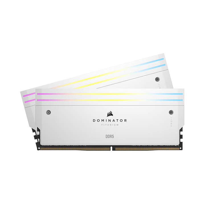 KIT Ram Corsair DOMINATOR TITANIUM RGB 32GB (2x16GB) DDR5 6000MHz CL30 White CMP32GX5M2B6000C30W