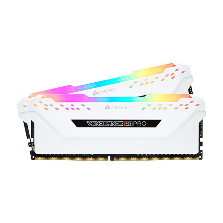 KIT Ram Corsair Vengeance RGB PRO White 16GB (2x8GB) DDR4 3200Mhz CMW16GX4M2E3200C16W