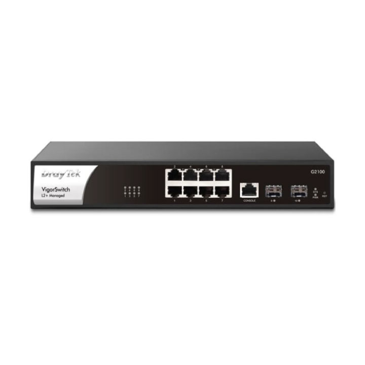 L2+ Managed Switch 8 Port Gigabit DrayTek VigorSwitch G2100