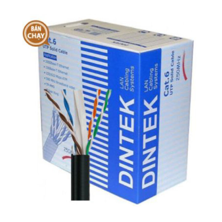 Cáp mạng Previous Next DINTEK CAT.6 Outdoor 305m 1101-04013