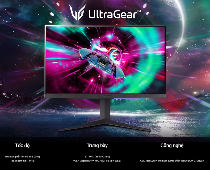 Màn hình LG UltraGear 27GR93U-B 27″ IPS 4K 144Hz