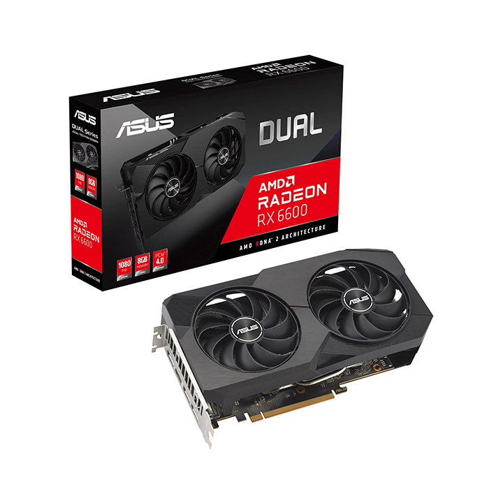 Card màn hình ASUS Dual Radeon RX 6600 V2 8GB GDDR6 DUAL-RX6600-8G-V2