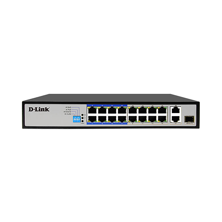 Switch 16-Port 10/100 PoE D-Link DES-F1018P-E