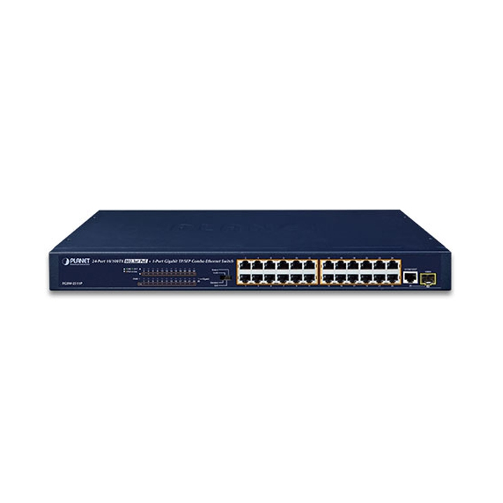 Unmanaged Switch PLANET FGSW-2511P (24 cổng 100Mbps PoE 190W + 1 cổng Gigabit SFP)