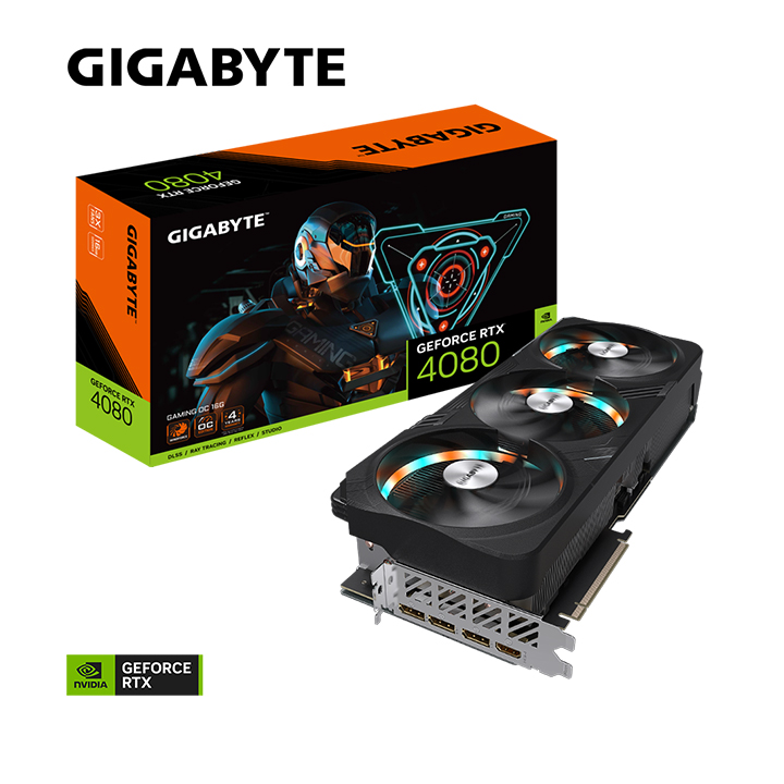 Card màn hình Gigabyte GeForce RTX™ 4080 16GB GAMING OC GV-N4080GAMING OC-16GD