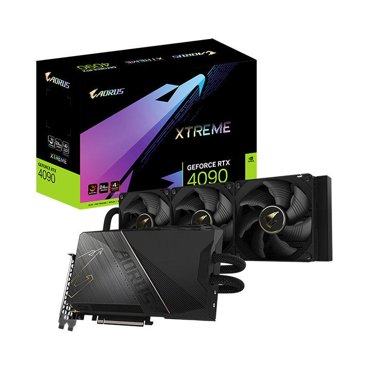 Card màn hình Gigabyte AORUS GeForce RTX™ 4090 XTREME WATERFORCE 24G GV-N4090AORUSX W-24GD