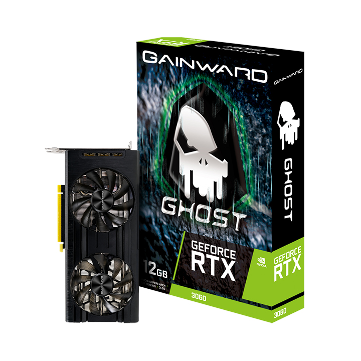 Card màn hình Gainward RTX 3060 GHOST 12GB GDDR6 192bit 3-DP HDMI(NE63060019K9-190AU)