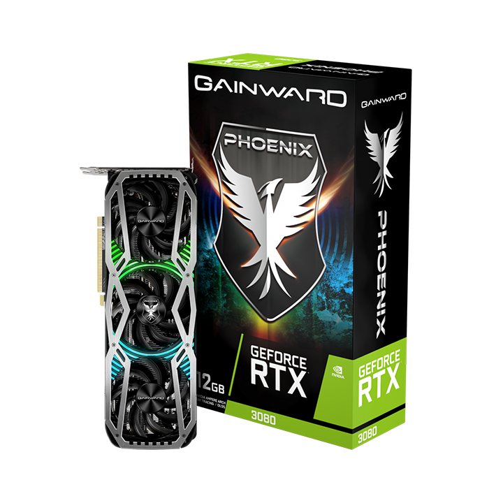 Card màn hình Gainward RTX 3080 PHOENIX 12GB GDDR6X 384bit 3-DP HDMI (NED3080019KB-132AX)