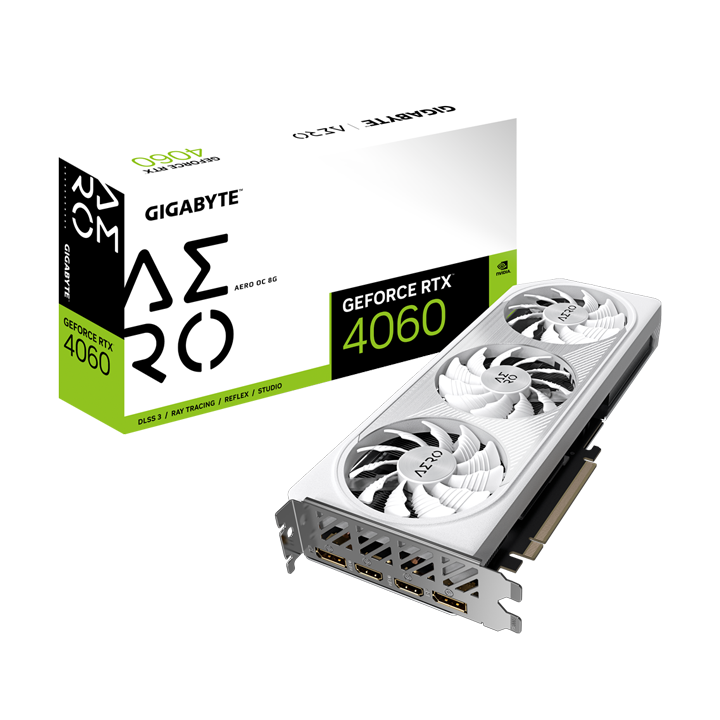 Card màn hình Gigabyte GeForce RTX­­ 4060 AERO OC 8G