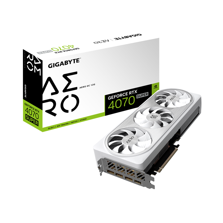 Card màn hình Gigabyte GeForce RTX­­ 4070 SUPER AERO OC 12G