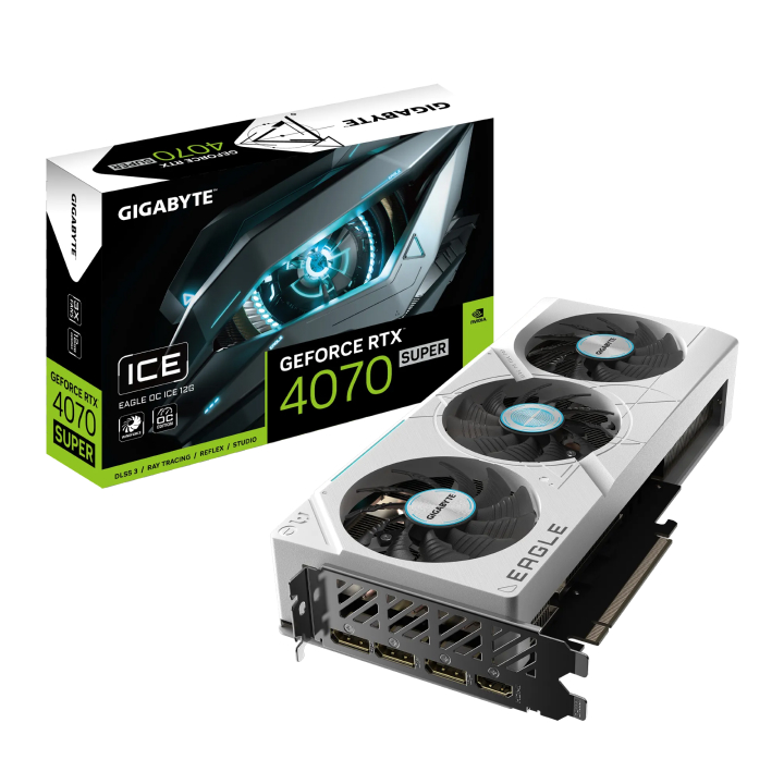 Card màn hình GIGABYTE GeForce RTX™ 4070 SUPER EAGLE OC ICE 12G (N407SEAGLEOC ICE-12GD)