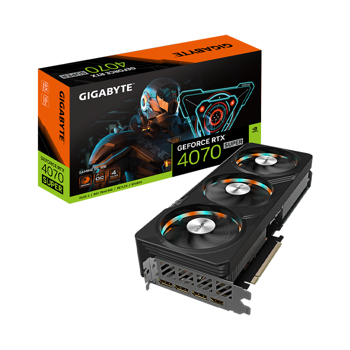 Card màn hình Gigabyte GeForce RTX­­ 4070 SUPER GAMING OC 12G