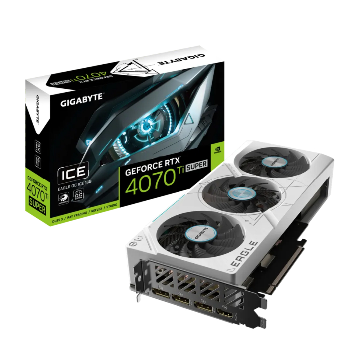 Card màn hình GIGABYTE GeForce RTX™ 4070 Ti SUPER EAGLE OC ICE 16G (N407TSEAGLEOC ICE-16GD)