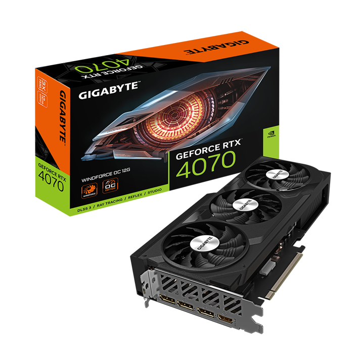 Card màn hình Gigabyte GeForce RTX­­ 4070 WINDFORCE OC 12G