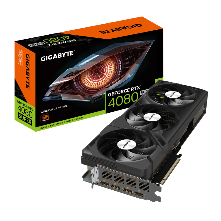 Card màn hình GIGABYTE GeForce RTX™ 4080 SUPER WINDFORCE V2 16G (N408SWF3V2-16GD)