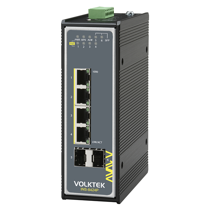 Bộ chuyển mạch công nghiệp VOLKTEK INS-8424P PoE 4-Port