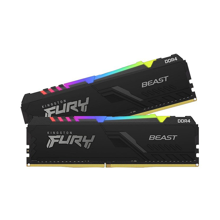 Ram Kingston FURY Beast RGB 32GB (2 x 16GB) DDR4 3200MHz KF432C16BB1AK2/32