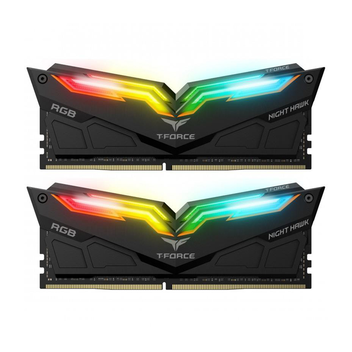 KIT Ram Team Night Hawk RGB 16GB (8GB x 2) DDR4 3000MHz ( For Led )